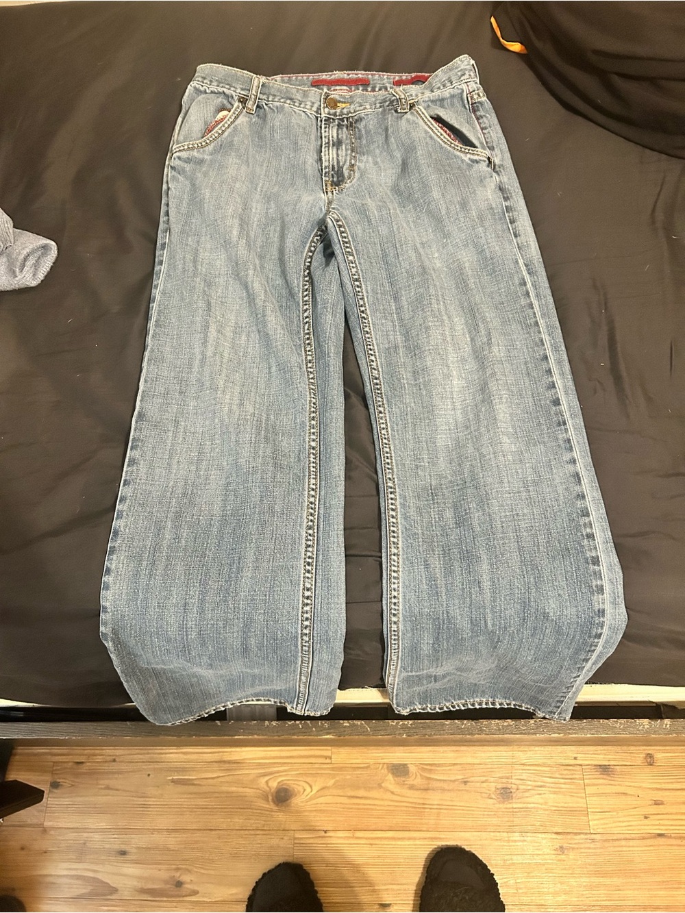 Sean John Light Blue Wide Leg Jeans